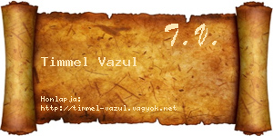 Timmel Vazul névjegykártya